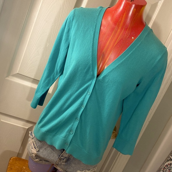 GAP Sweaters - GAP Turquoise Green Cardigan